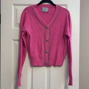 Liv Milano Pink Buttoned Cardigan